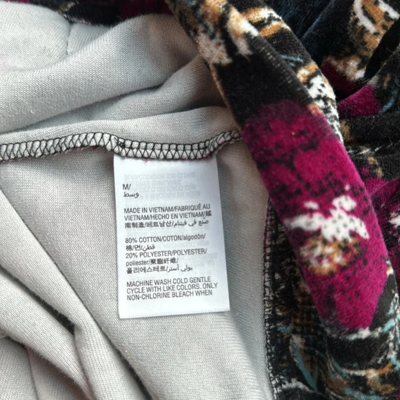 💋 Karen Scott zip up Velour Jacket Size L 💋 - Picture 9 of 10